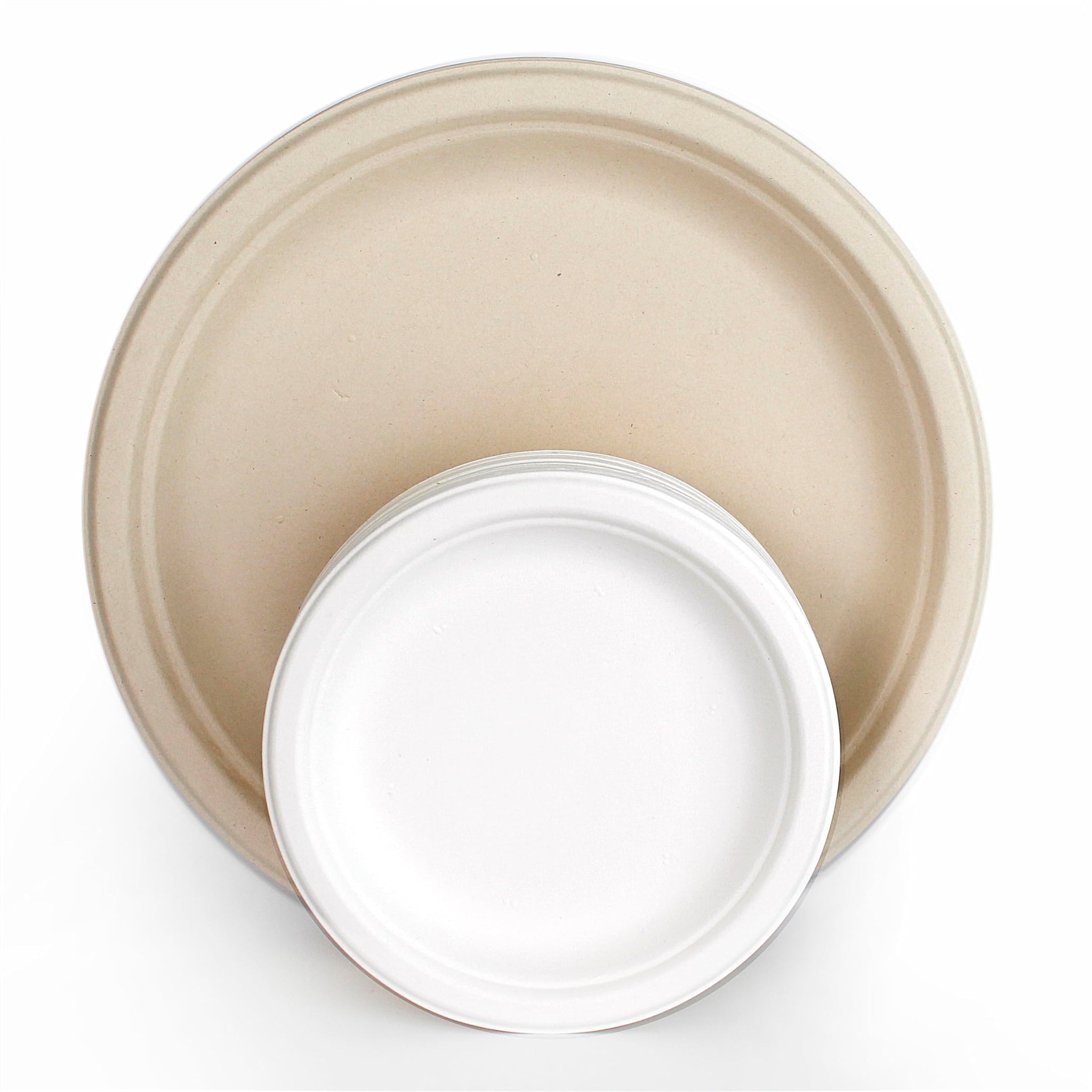 ECO SAVVY 100% Compostable Paper Plates, Sugarcane Fiber, Natural (50, 6-inch)