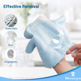 Niveaya Nano Streak Free Miracle Cleaning Cloths - 12 Pack, Reusable Nanoscale Fish Scale Cleaning Cloth, Lint Free Cleaning Cloth for Glass, Dishes