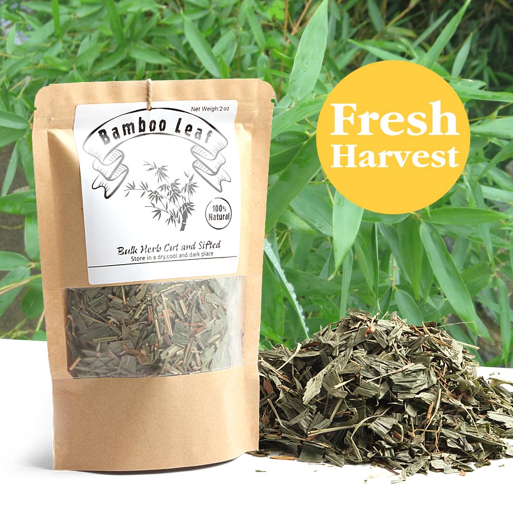 EidolonGreen [China Medicinal Herb] Bamboo leaves tea,Organic Bamboo Leaf Tea, (DanZhuYe/???/?? ?? ?) Chinese Herbal Dried Loose Leaves (2 Ounce (Pack