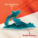 Blue Sharks Gummy Candy | 2 Pound Bag | Fruity Shark Gummies | Soft Chewy Gummy Fish for Parties, Candy Buffets, Themed Events | Blue Raspberry