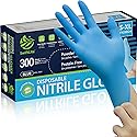 SWIFTLITE Nitrile Gloves, Food Safe Disposable Gloves Latex Free, Blue Rubber Gloves Powder Free for Food Prep, Cooking, Kitchen Cleaning (Large, 300)