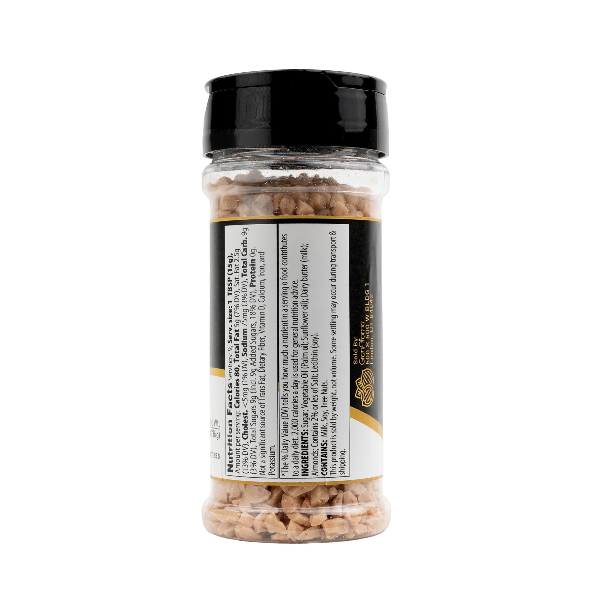 GranAroma Toffee Bits, Rich, Buttery, and Sweet - Perfect for Baking, Toppings, and Snacks (4.8 Ounce)