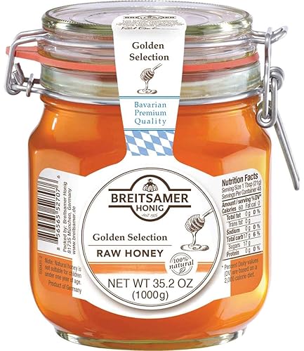Breitsamer Golden Selection Honey Flip-Top Jar, 35.2 Ounce