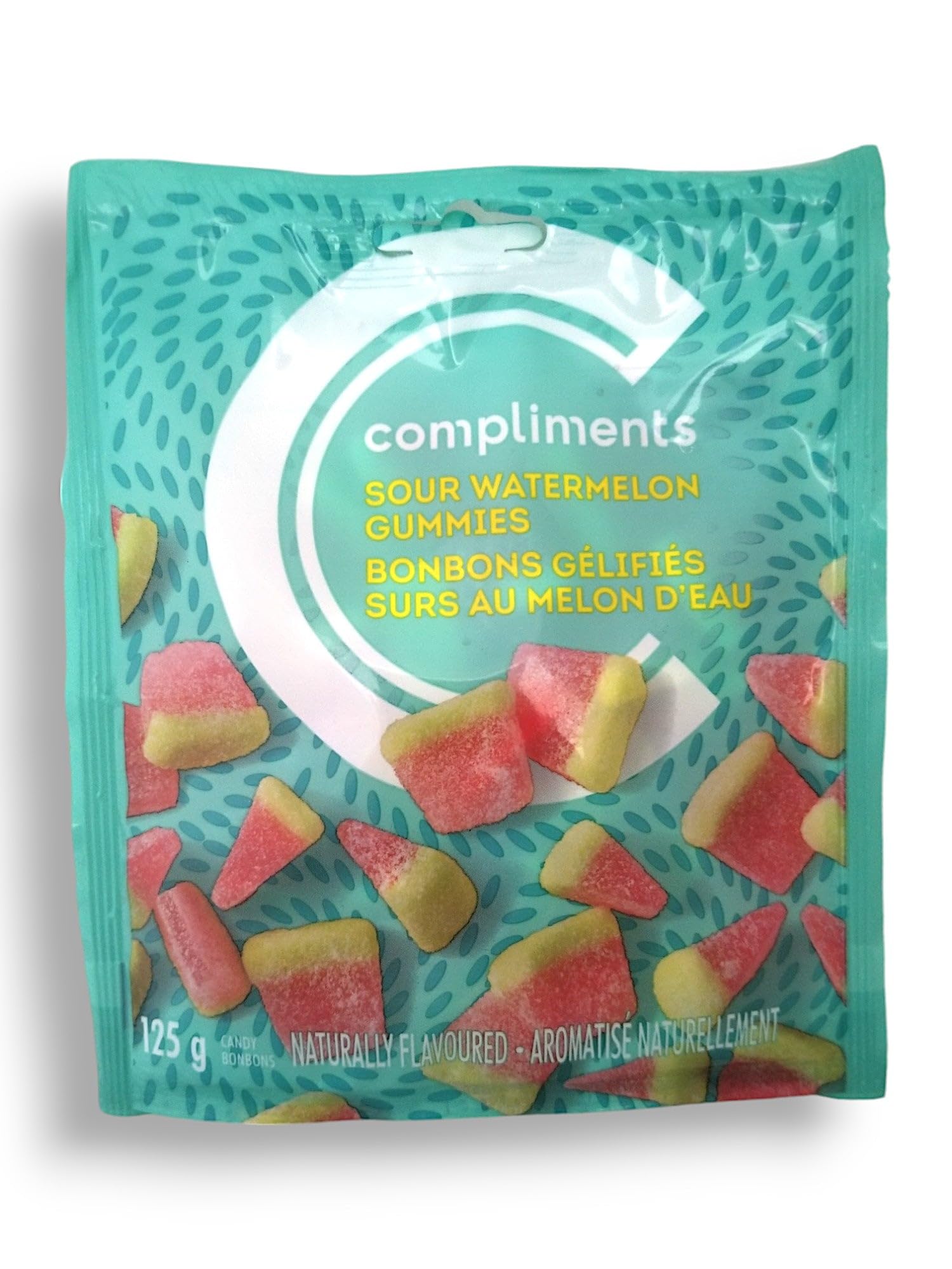 Compliments Sour Watermelon Gummies Candy, 125g/4.4 oz. Bag