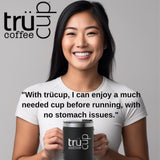 trücup Low Acid Coffee, Ground Coffee Medium Roast - Drip Grind 12 Oz, Natural Water&Steam Process 60% Less Acid, Smooth Flavor, Stomach-Friendly Rich