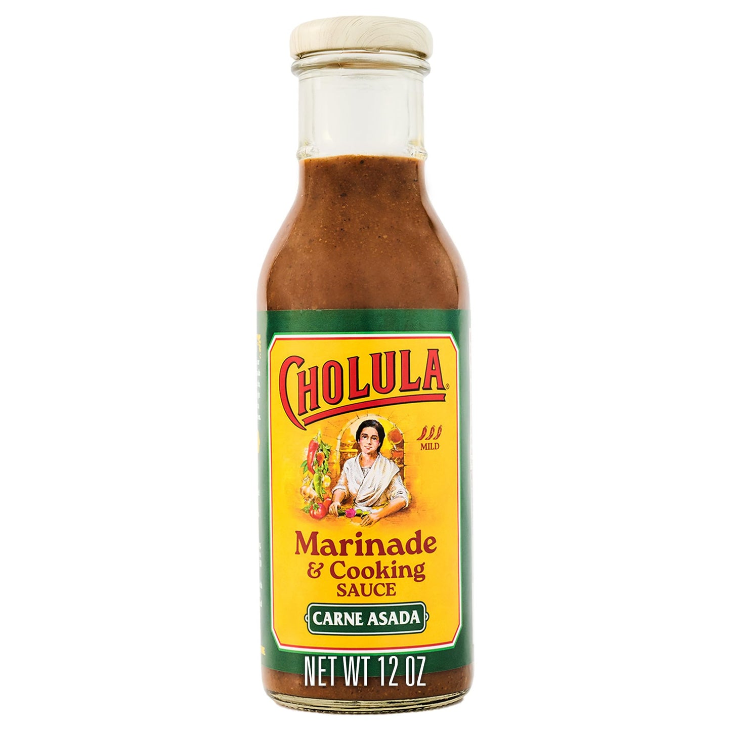 Cholula Marinade & Cooking Sauce, Carne Asada, For Carne Asada Tacos, Taco Salad, Steak Marinade and More, 12 fl oz