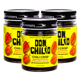 Don Chilio Hot Habanero Mexican Chile Crisp, 5 oz., 3 Pack - Crunchy Sliced Habanero Fried Chili Peppers in Hot Seasoned 100% Olive Oil