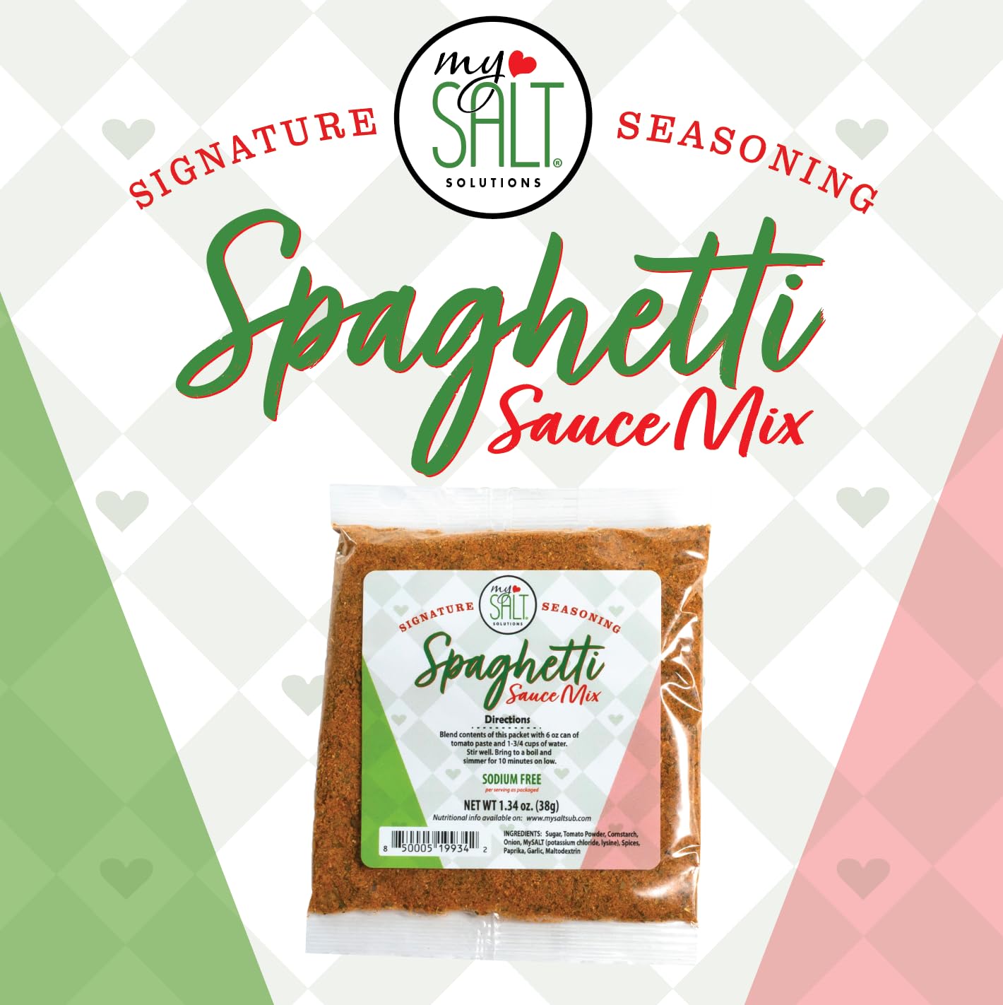 MySALT Dinner and a Salad Variety Pack - 8 Mixes: Ranch, Italian, Caesar, and Green Goddess + Spaghetti, Taco, Sloppy Joe, and Chili - Sodium-Free