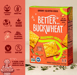 Better with Buckwheat Rosemary & Herbs Gluten-Free Crackers - Healthy Snack Crackers, Grain-Free, Non-GMO, Sugar-Free - 1 Pack