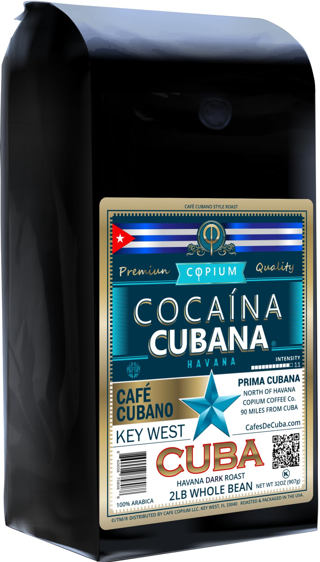 HAVANA - 100% ARABICA COFFEE - INTENSITY 11 - CAFÉ COPIUM ® 2 lb Whole Beans