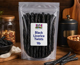 Black Licorice Twists - 1 lb Bag of Classic Soft & Chewy Licorice Candy - Bold Old?Fashioned Flavor - Fresh, Premium Quality Twists