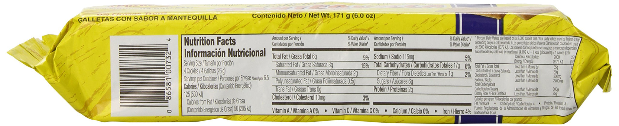 Pozuelo Butter Cookies, 5.64 Ounce (Pack of 30)