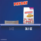 PAYDAY Peanut Caramel Snack Size, Candy Party Pack, 30.1 oz