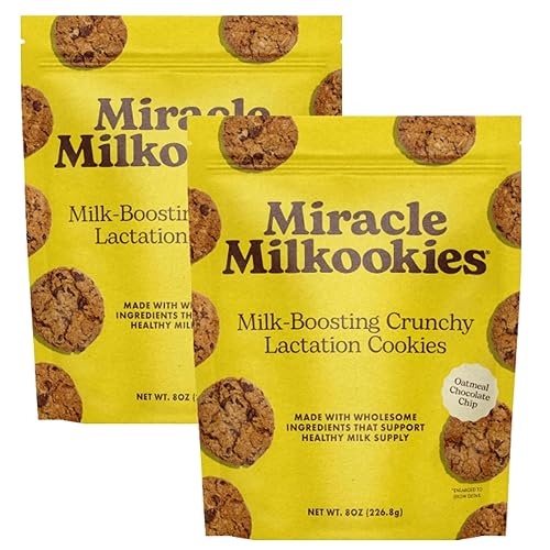Miracle Mama Milkookies- Lactation Cookies - Oatmeal Chocolate Chip- Support Milk Supply with Oats, Flaxseed & Brewer’s Yeast - Delicious, Nourishing