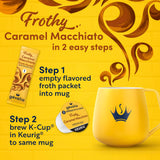 Gevalia Caramel Macchiato Espresso K-Cup Coffee Pods and Froth Packets (6 Pods and Froth Packets)