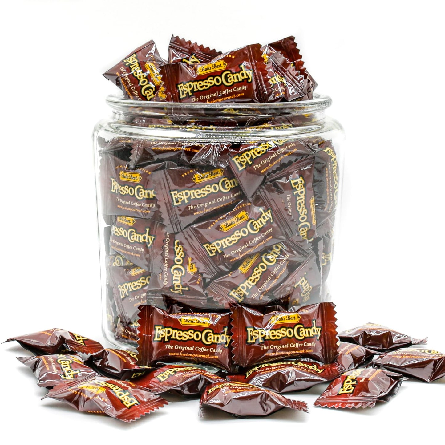Espresso Candy 1 lb Individually Wrapped - Natural Espresso Coffee Flavor, Soft Cream Filling, Hard Caramel Shell