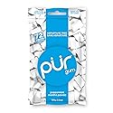PUR 100% Xylitol Simply Pure Natural Flavored Chewing Gum, Sugarless Peppermint, Aspartame and Gluten Free, Vegan & Keto Friendly, Healthy, Low Carb