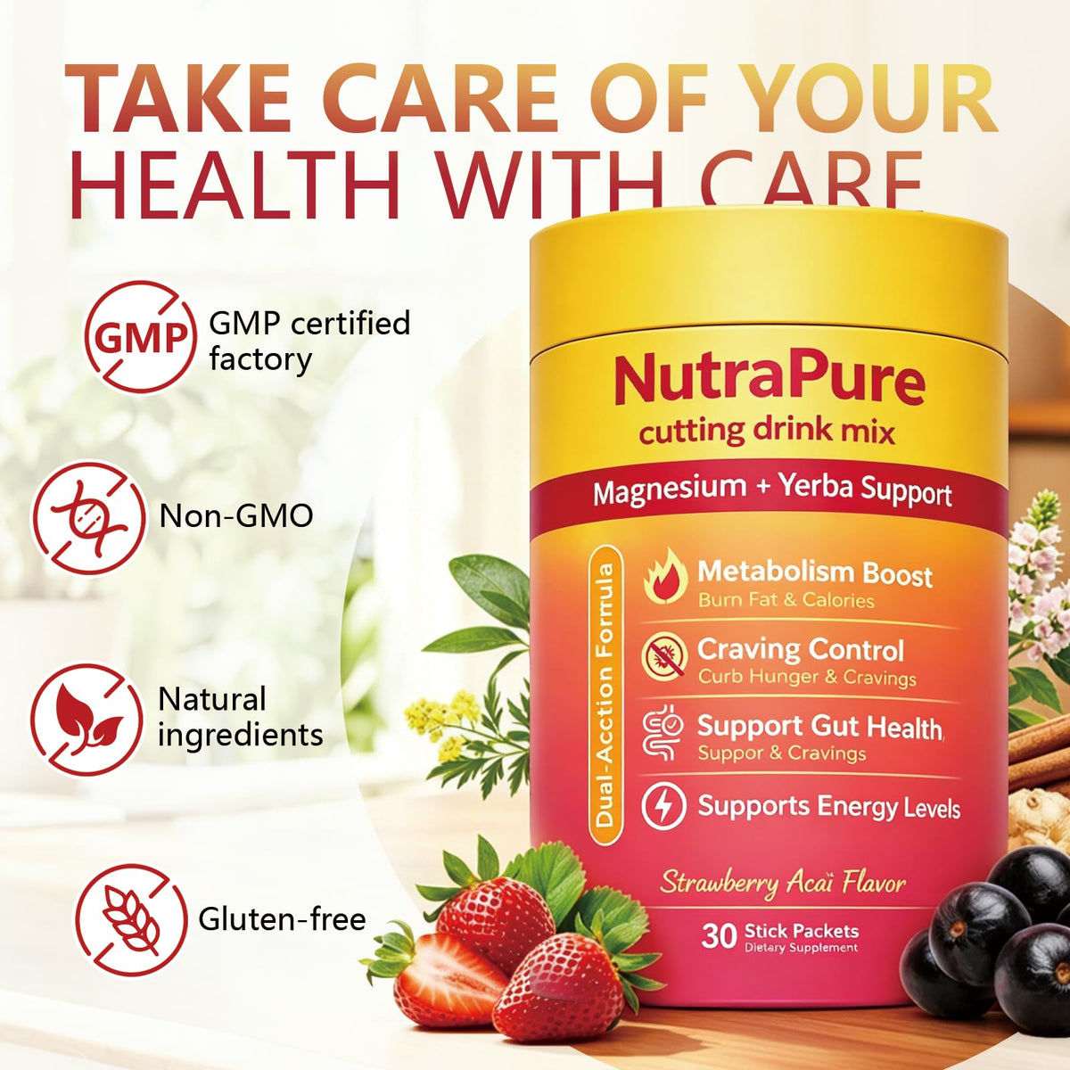 NutraPure Cutting Drink Mix 30 Sticks