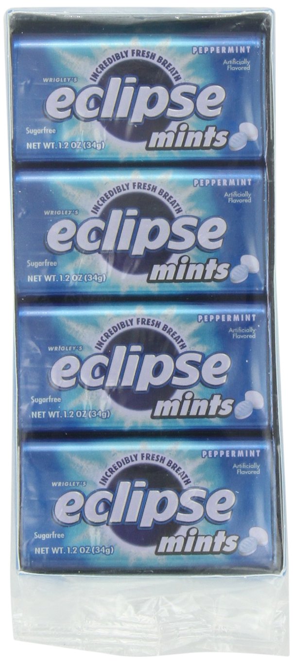 Wrigleys Eclipse Mints Peppermint, 1.2 oz. (Pack of 8)