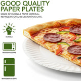 Stock Your Home 9-Inch Paper Plates Uncoated, Everyday Disposable Plates 9" Paper Plate Bulk, White, 500 Count