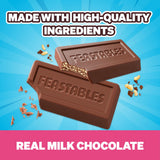 MrBeast Feastables Milk Chocolate & Milk Crunch Variety 2lb Box, Bite Size