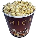 Signature Popcorn, 1-Gallon Gold Chicago Skyline Reusable Plastic Bucket Tin, Butter, Gourmet Popcorn Snack, Gluten Free - Gift