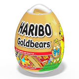 Haribo Easter Candy - Plastic Egg with Gummi Bear Goldbears - 6 Mini Treat Sized Bags in Original Flavors - Individually Wrapped Fruity Gummy Bears