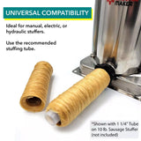 The Sausage Maker® 19mm Collagen Casings For Sausage Making, Edible, Clear, Smoked Beef Collagen Sticks, 3/4” Diameter Snack Stick Casings, 148 Feet