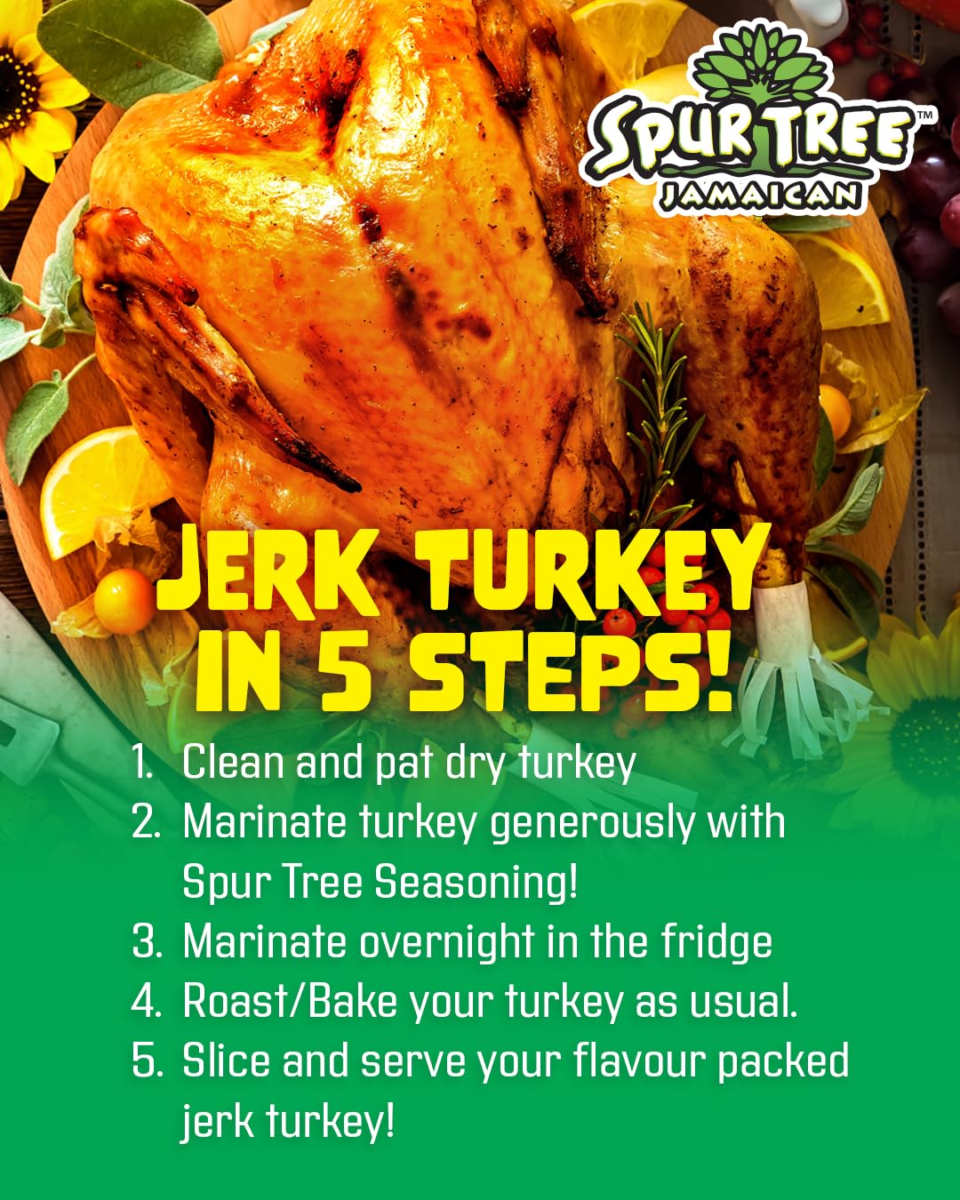 Spur Tree Jamaican Jerk Seasoning 13.4 Oz - Authentic Caribbean Mild Jerk Seasoning with All-Natural and Fresh Ingredients from Jamaica