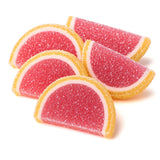 NY Spice Shop Pink Grape Fruit Slices Candy - 8 Ounce Citrus Flavor Chewy Jelly Fruit Slices Candy - Old Fashioned Sliced Pink Grape Fruits Gummies