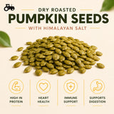 Dry Roasted Pepitas/Pumpkin Seeds with Himalayan Salt (2 Lbs.) - Roasted to Perfection in Small Batches for Added Freshness - Vegan & Keto Friendly
