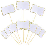 56 PCS White Cheese Markers Cake Topper Toothpick Cupcake Toppers for Charcuterie Board Buffet Labels Blank Toothpick Flags Appetizer Signs Cupcake