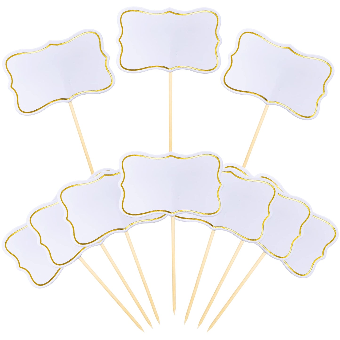 56 PCS White Cheese Markers Cake Topper Toothpick Cupcake Toppers for Charcuterie Board Buffet Labels Blank Toothpick Flags Appetizer Signs Cupcake