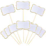 56 PCS White Cheese Markers Cake Topper Toothpick Cupcake Toppers for Charcuterie Board Buffet Labels Blank Toothpick Flags Appetizer Signs Cupcake