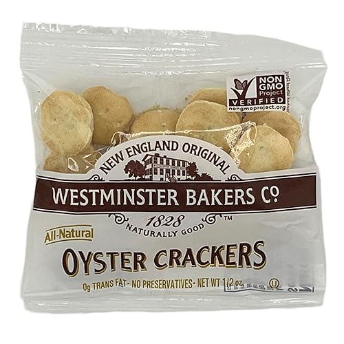 NSRONE New England Natural Bakers - Westminster Bakers Oyster Crackers Individual Packages - 40 Count (0.5 Ounce Each) - Oyster Crackers for Soup