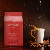Lifeboost Coffee 3 Pack Dark Roast Ground Coffee - Low Acid Single Origin USDA Organic Coffee - Non-GMO Ground Coffee Beans Dark Roast Third Party