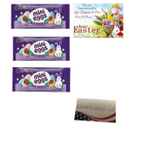 Easter candy mini milk chocolate eggs 9ounces (3 packs) .Plus Easter card tag