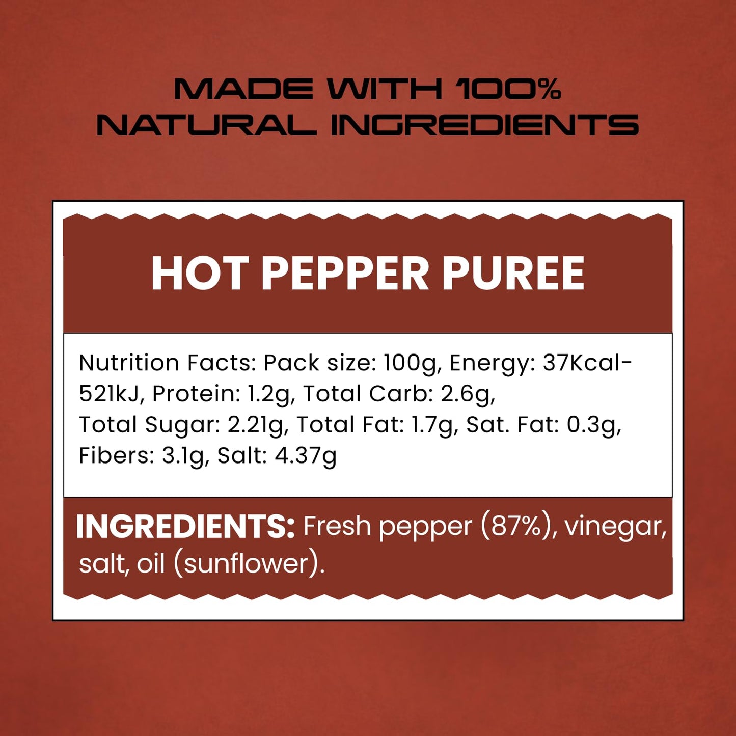 Authentic Taste Africa Pepper Sauces & Purees - Traditional West African Chili Sauce Made with a Variety of Peppers, Ginger & Garlic, Flavor-Packed