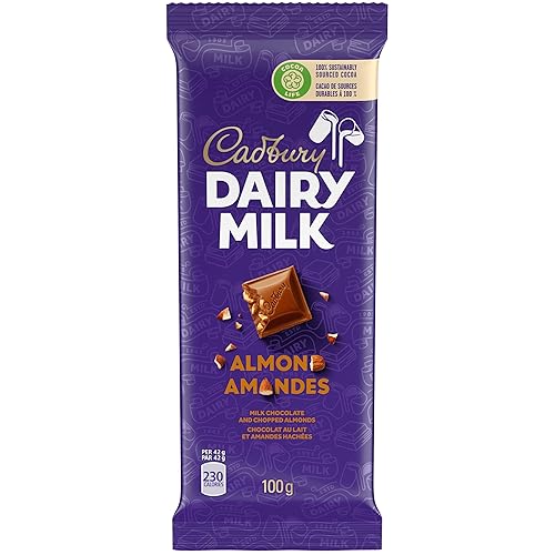 , Dairy Milk Almond, Chocolate Bar, 100g/3.5oz