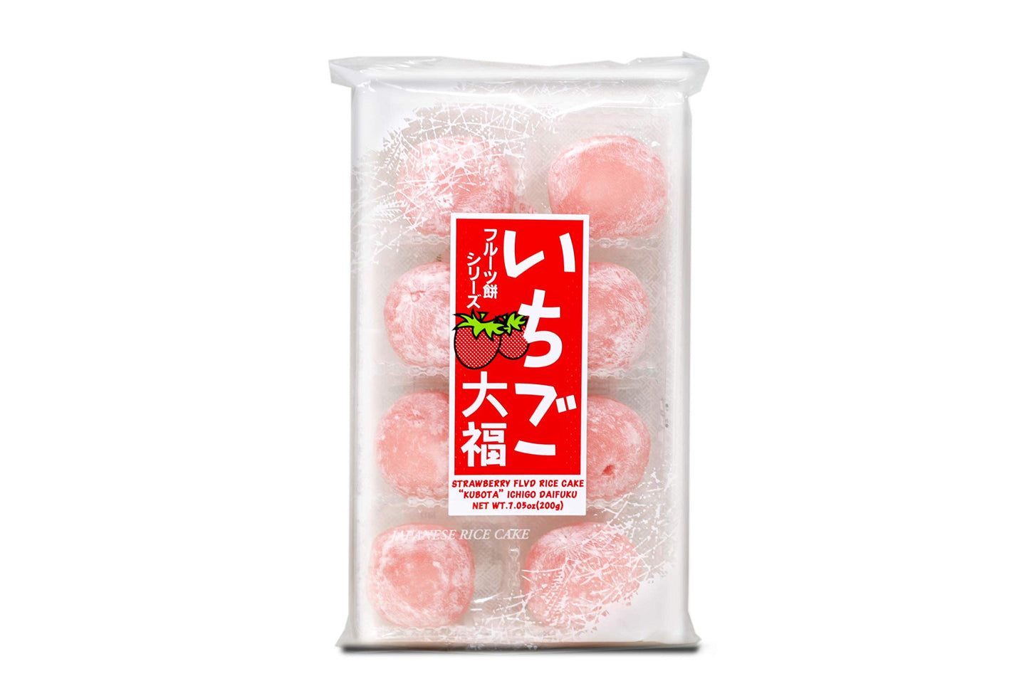 Japanese Mochi Fruits Daifuku (Rice Cake) CHOICE OF: Strawberry, Melon, Green Tea, Orange Flavors. (Strawberry+Melon)