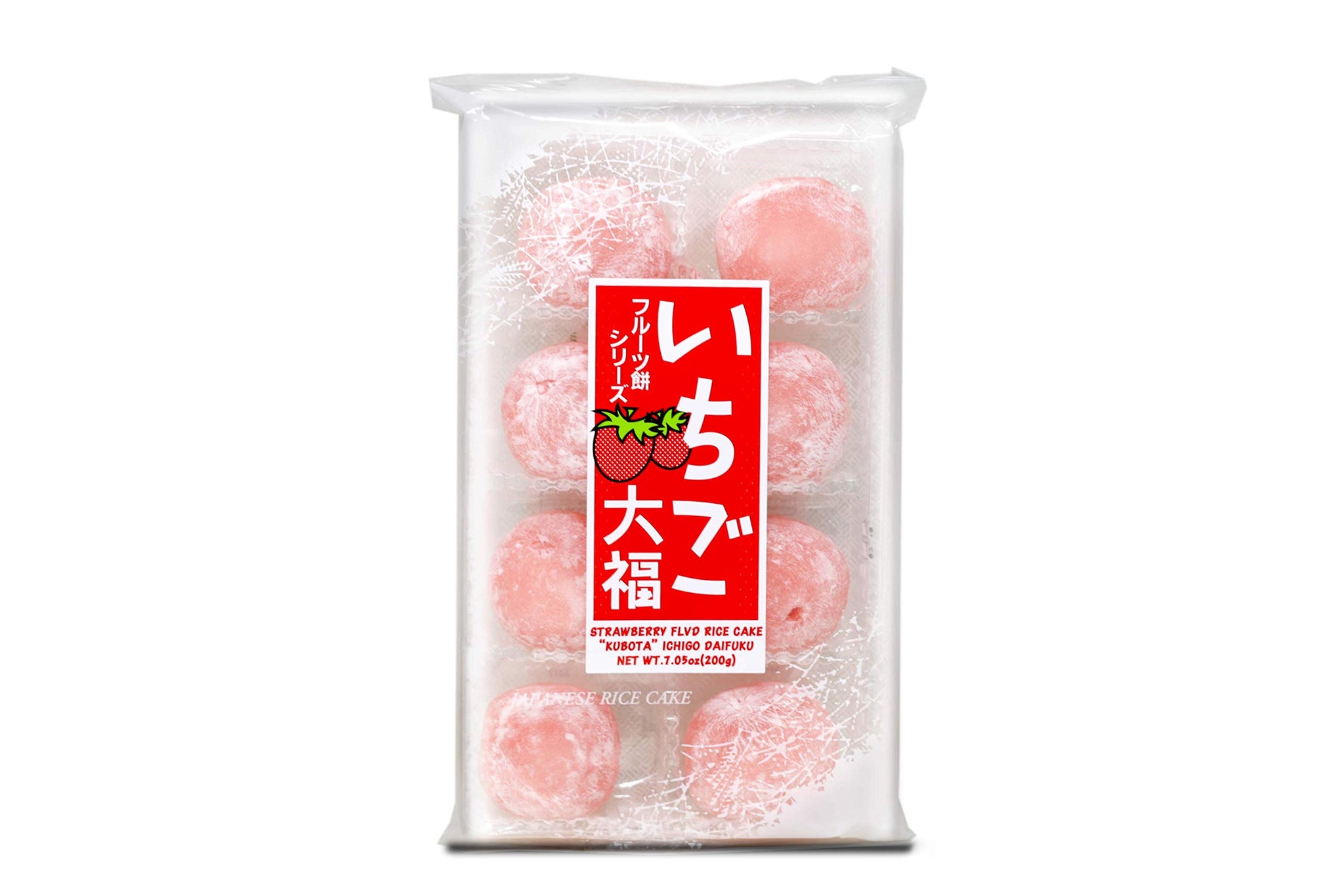 Japanese Mochi Fruits Daifuku (Rice Cake) CHOICE OF: Strawberry, Melon, Green Tea, Orange Flavors. (Strawberry+Melon)