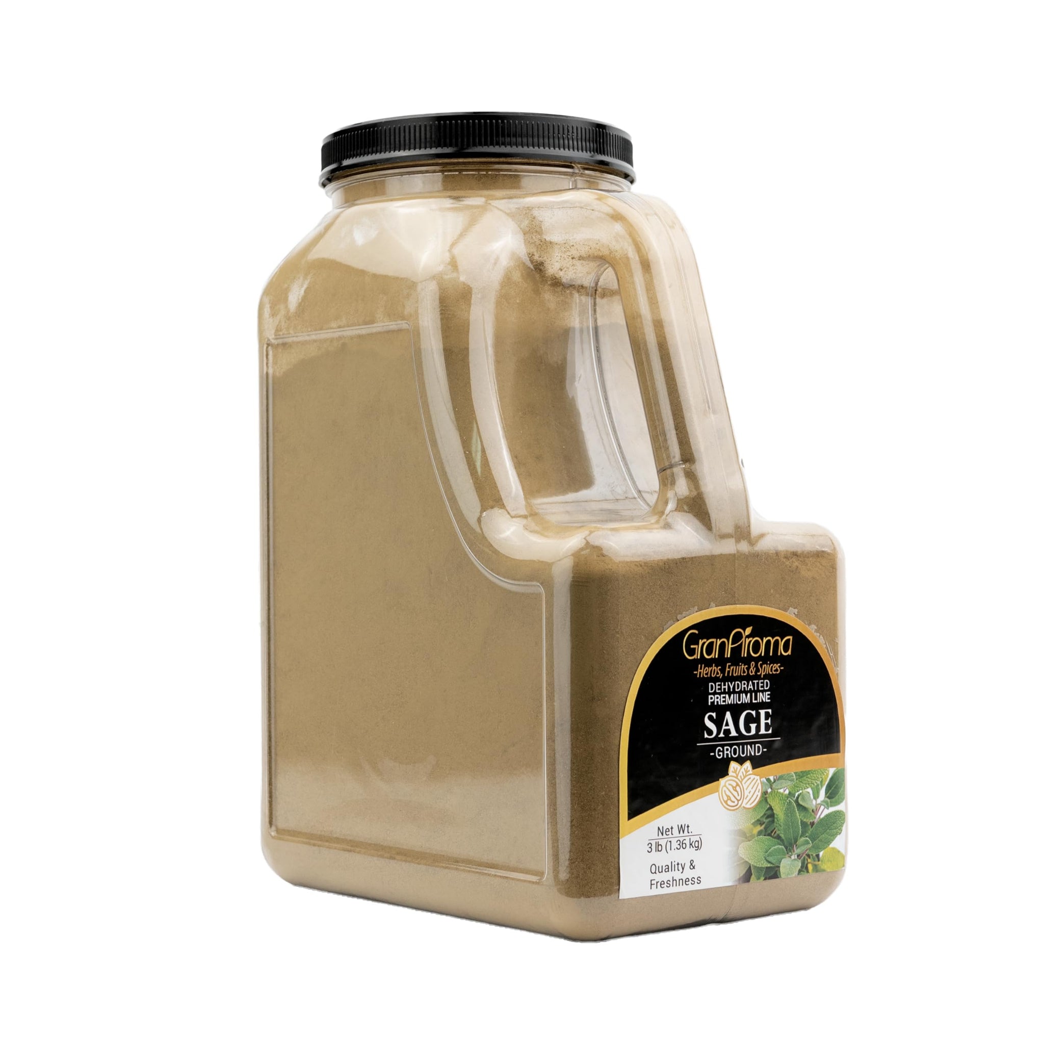 GranAroma Ground Sage, Earthy Flavor, Soups & Sauces, Versatile Herb (48 Ounce)