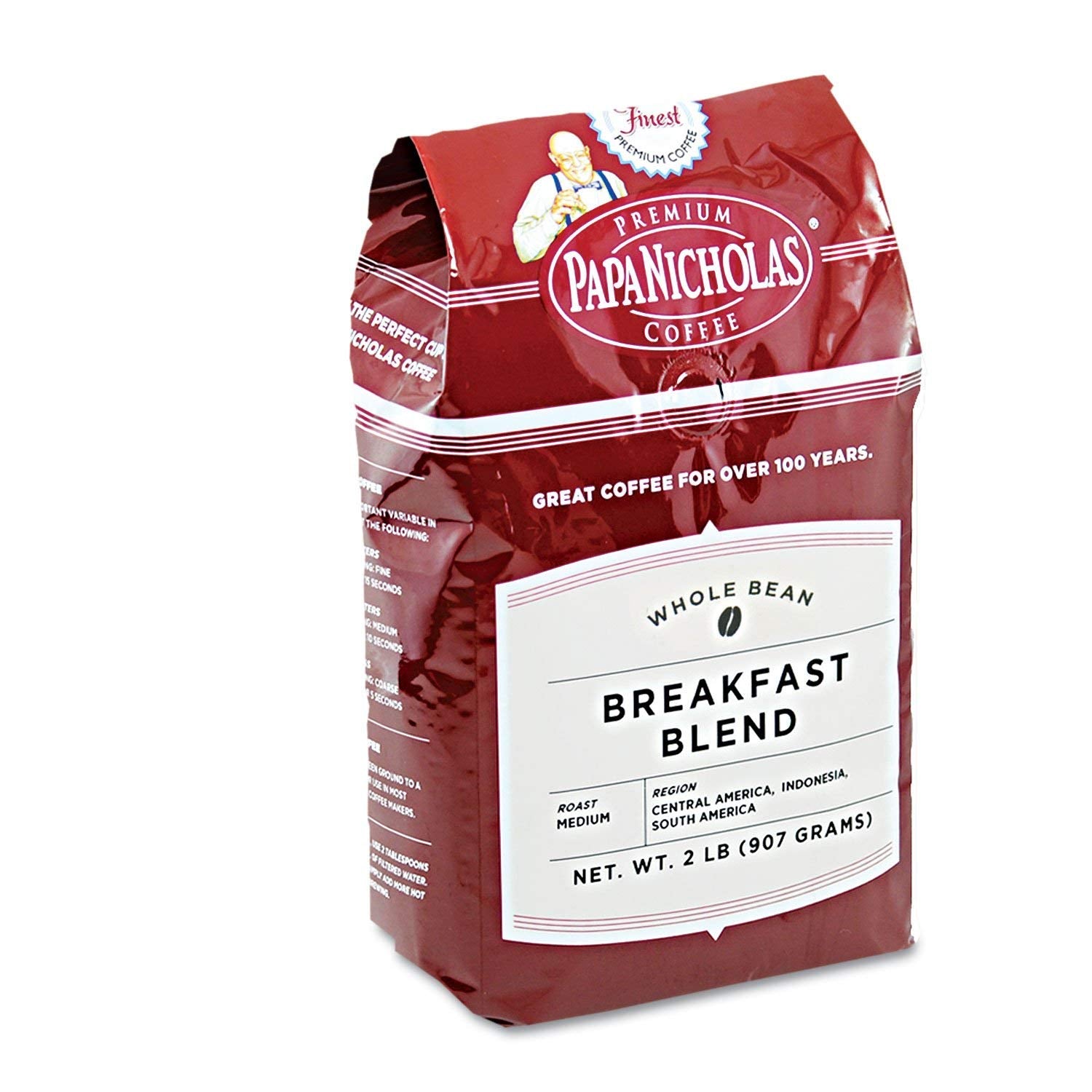 PapaNicholas Coffee Premium Coffee, Breakfast Blend, 18/Carton