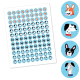 Pawty Like a Puppy - Dog Party Favors - Round Candy Stickers - 108pc
