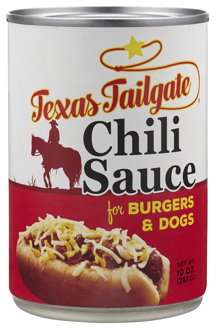 Texas Tailgate Chili Sauce for Burgers and Dogs, 10 Oz