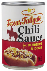 Texas Tailgate Chili Sauce for Burgers and Dogs, 10 Oz