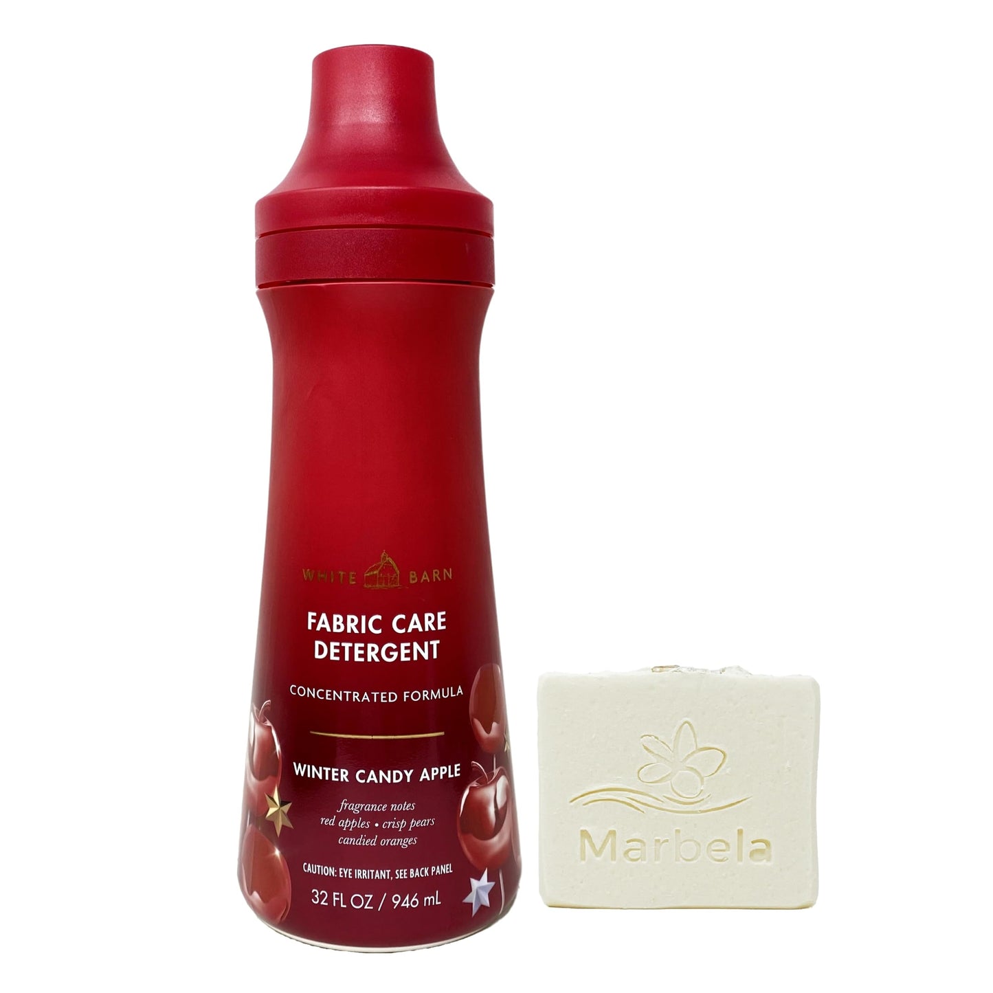 Bath & Body Works Winter Candy Apple Fabric Care Detergent with a Natural Oats Bar Soap
