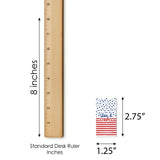 Stars and Stripes - 4th of July Mini Candy Bar Wrapper Stickers - 40pc
