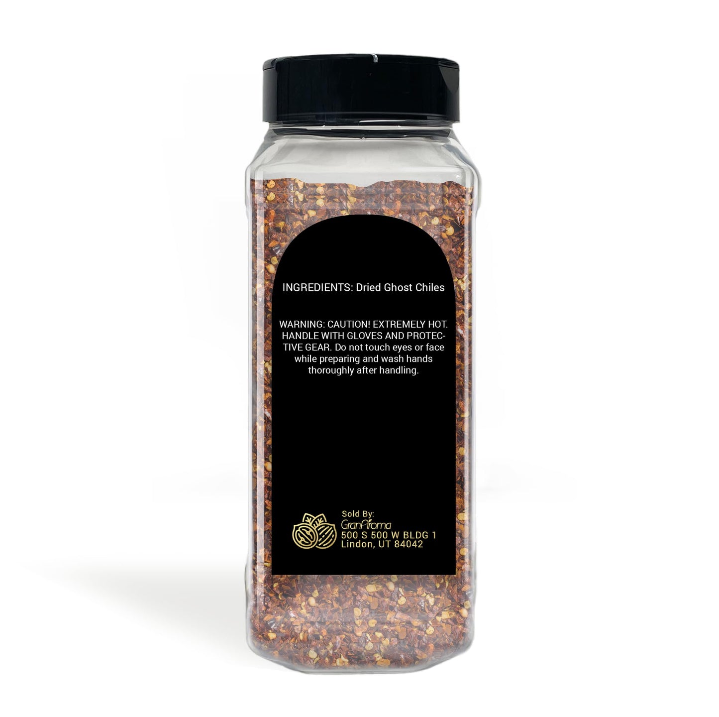 GranAroma Ghost Chile Flakes, Very Hot, Spice Challenges, Salsas & Soups (8 Ounce)