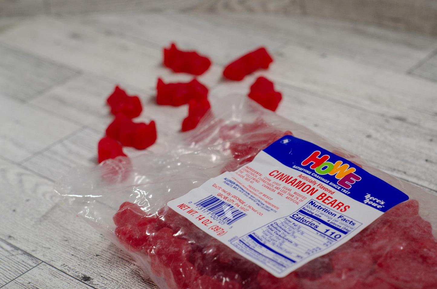 Howe Cinnamon Bears, Gummy Candy 14 oz Bag